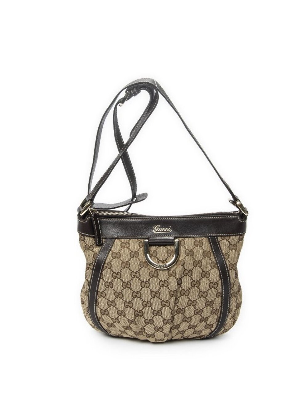 Gucci Abbey Shoulder Bag Brown Beige GG Canvas